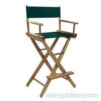 Extra-Wide Premium 30" Directors Chair Natural Frame W/Hunter Green Color Cover   563751144